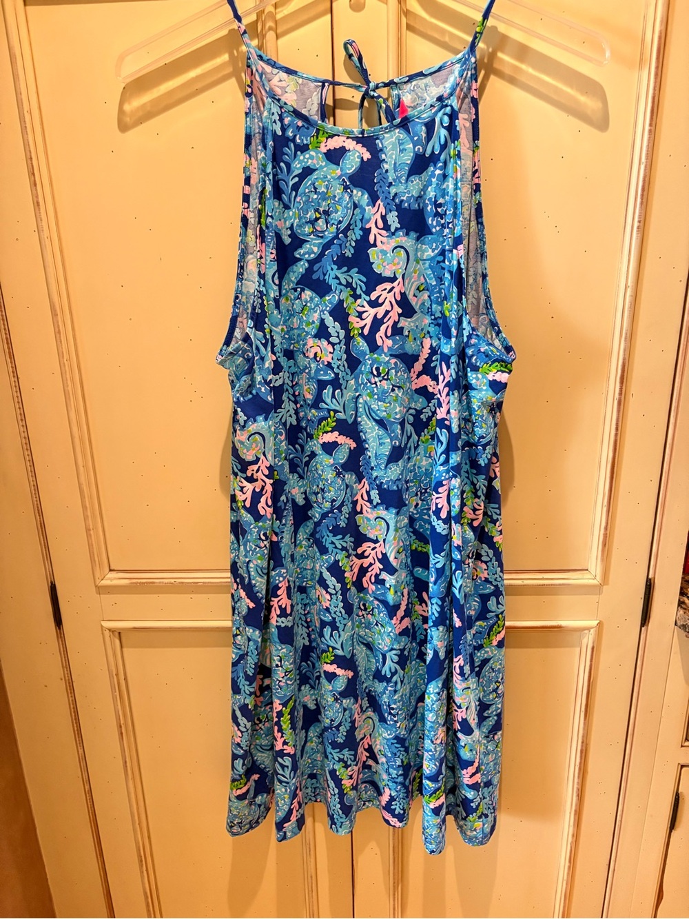 Lilly Pulitzer Women’s XXL Corsica Blue Turtle Villa Margot Swing Dress